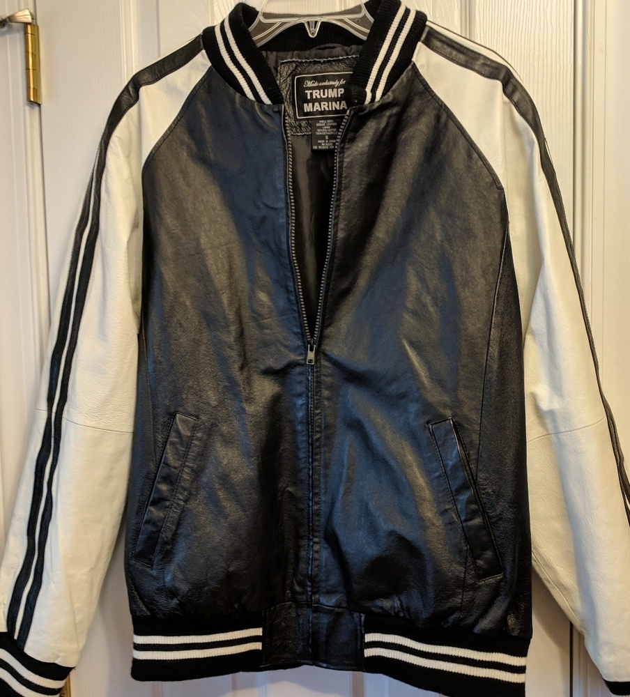 Vintage Trump Marina Leather Jacket Size Small - Picture 2 of 8